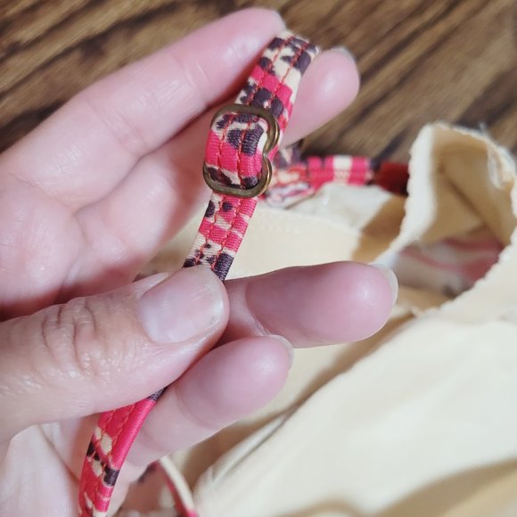 Gottex Blue Vintage Cheetah Print Bikini Tankini 2 Pc Retro Red Brown Animal - Picture 7 of 15